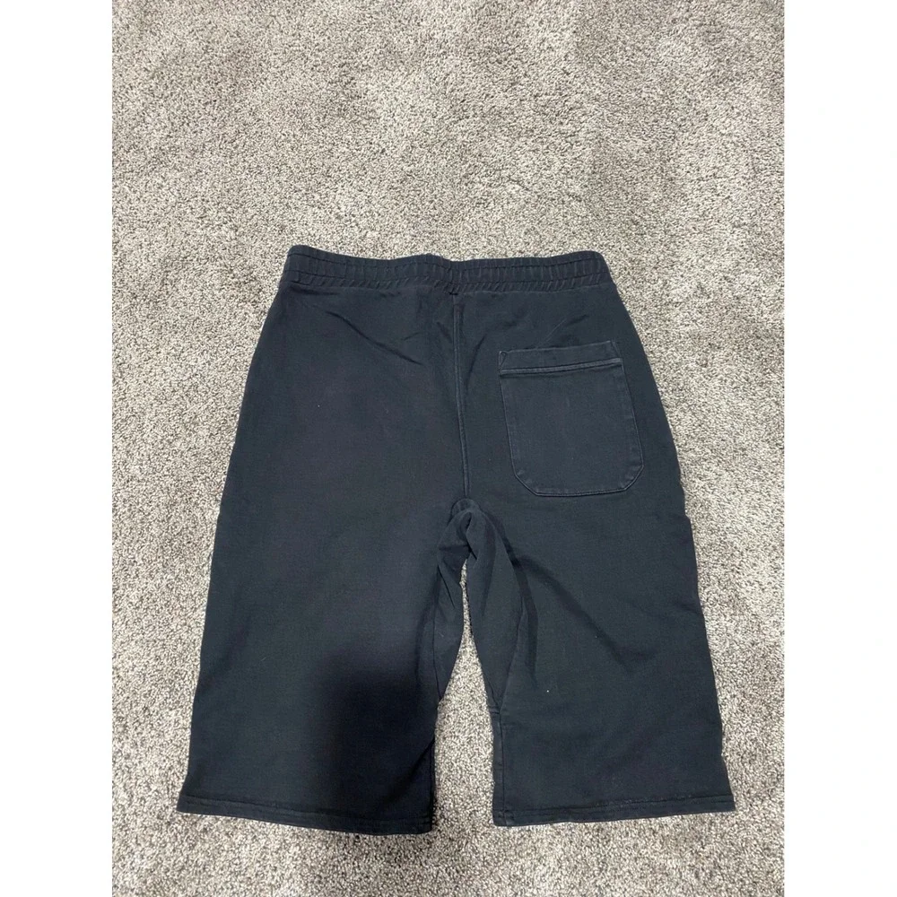 Junk de Luxe Sweat Shorts Mens Large Black Excellent Zipper Pockets Cotton